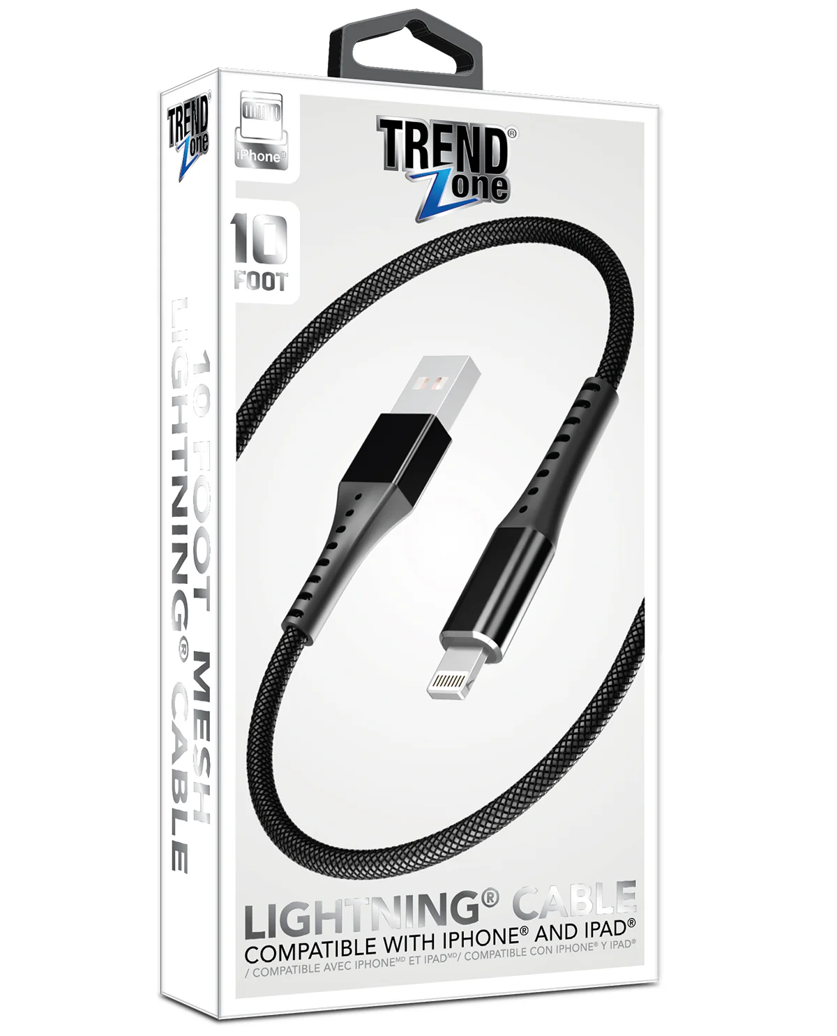 10ft Mesh Iphone Cable