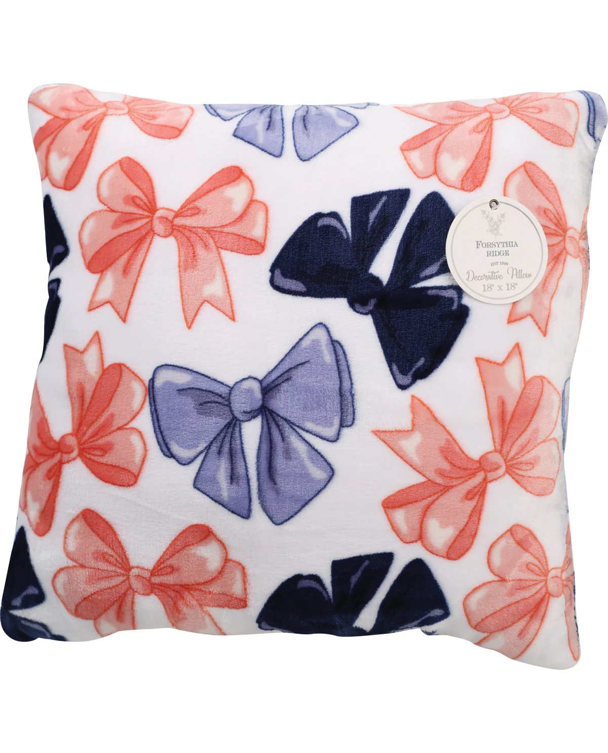 Sweet Bow Toss Decorative Plush Pillow