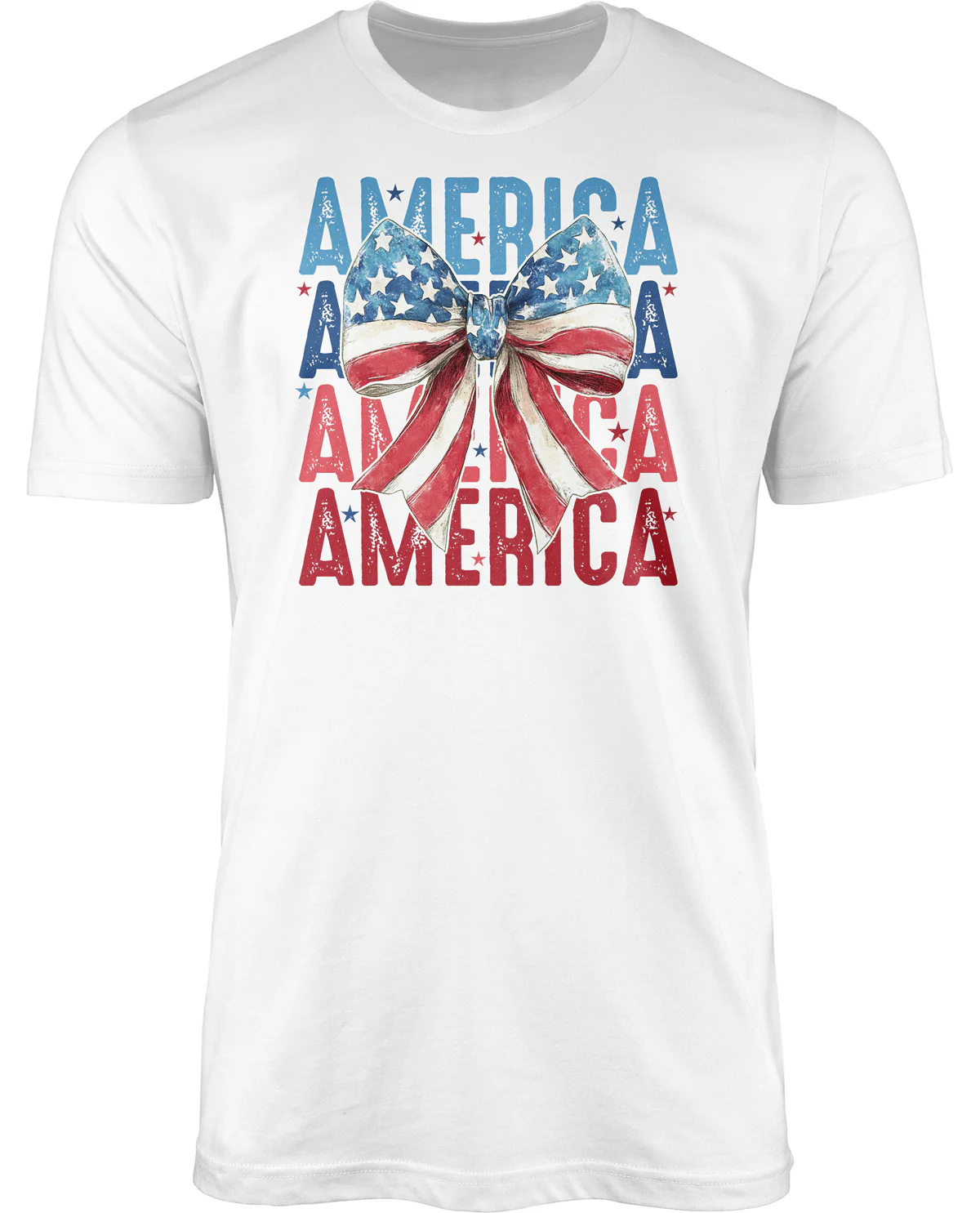 American Bow Short Sleeve Screen Tee White