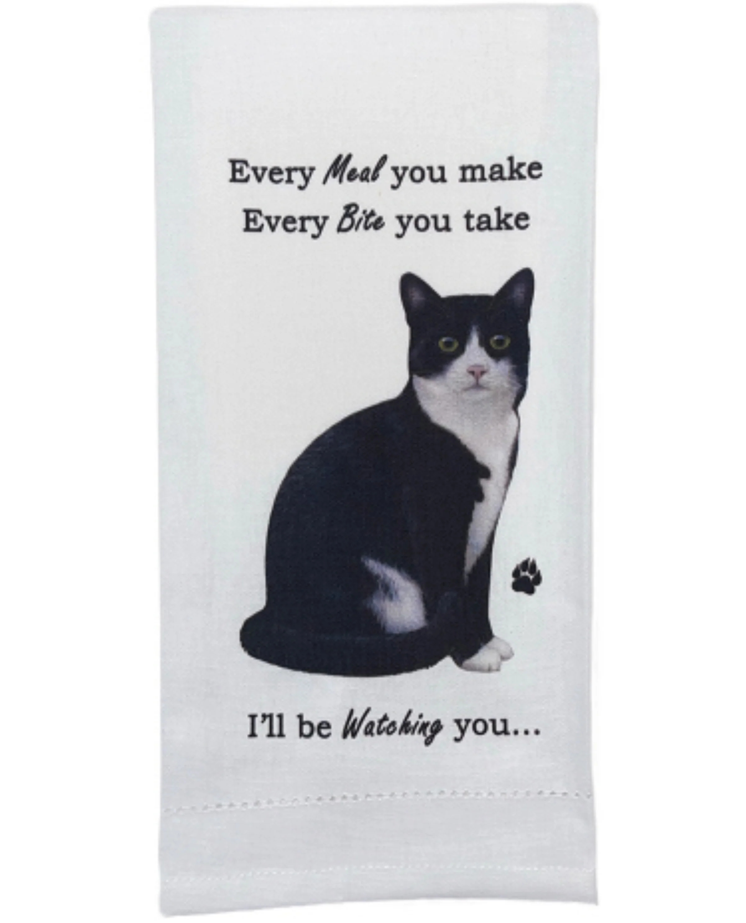Black & White Cat Kitchen Towel