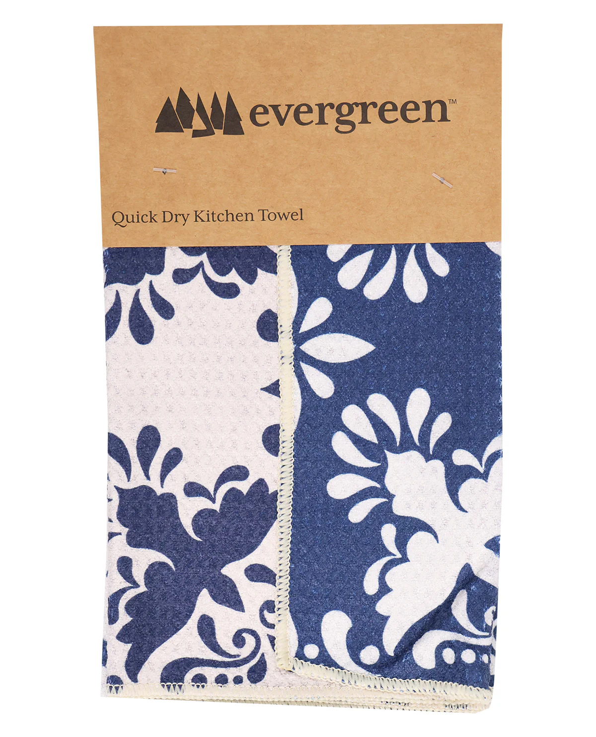 Blue Coastal Clay Birds Double-Sided Kitchen Towel