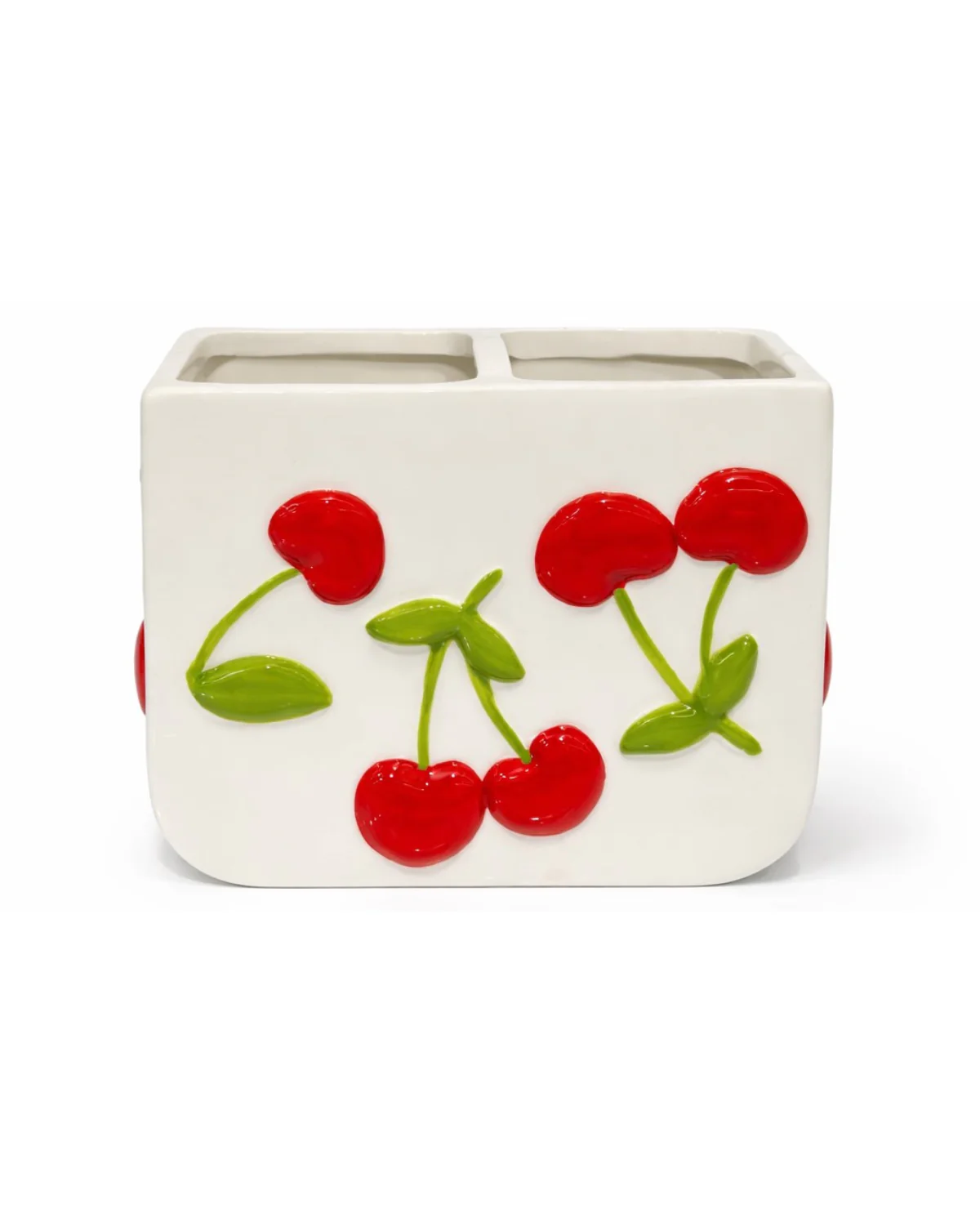 Ceramic Cherry Toothbrush Holder