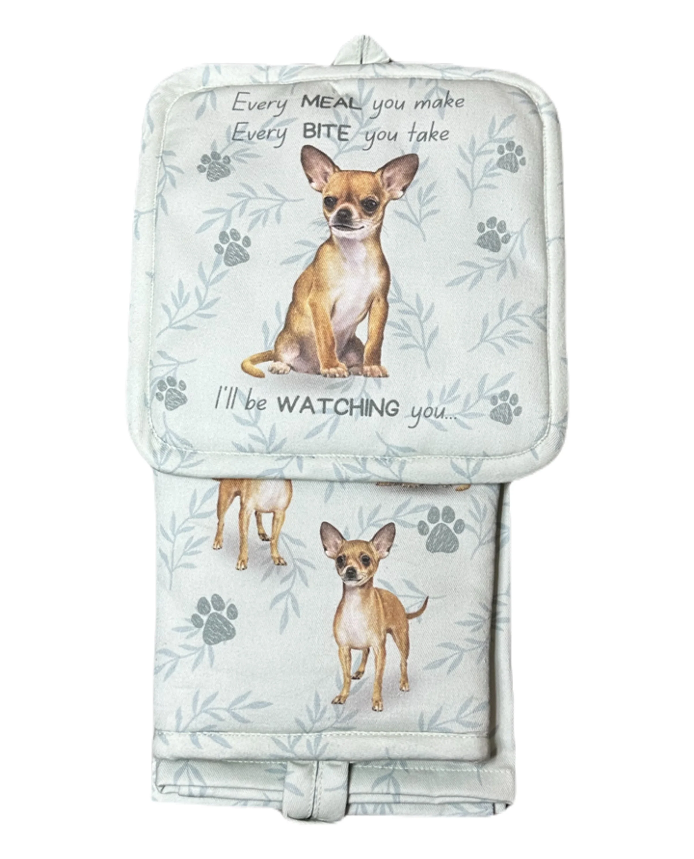 Chihuahua Oven Mitt Set