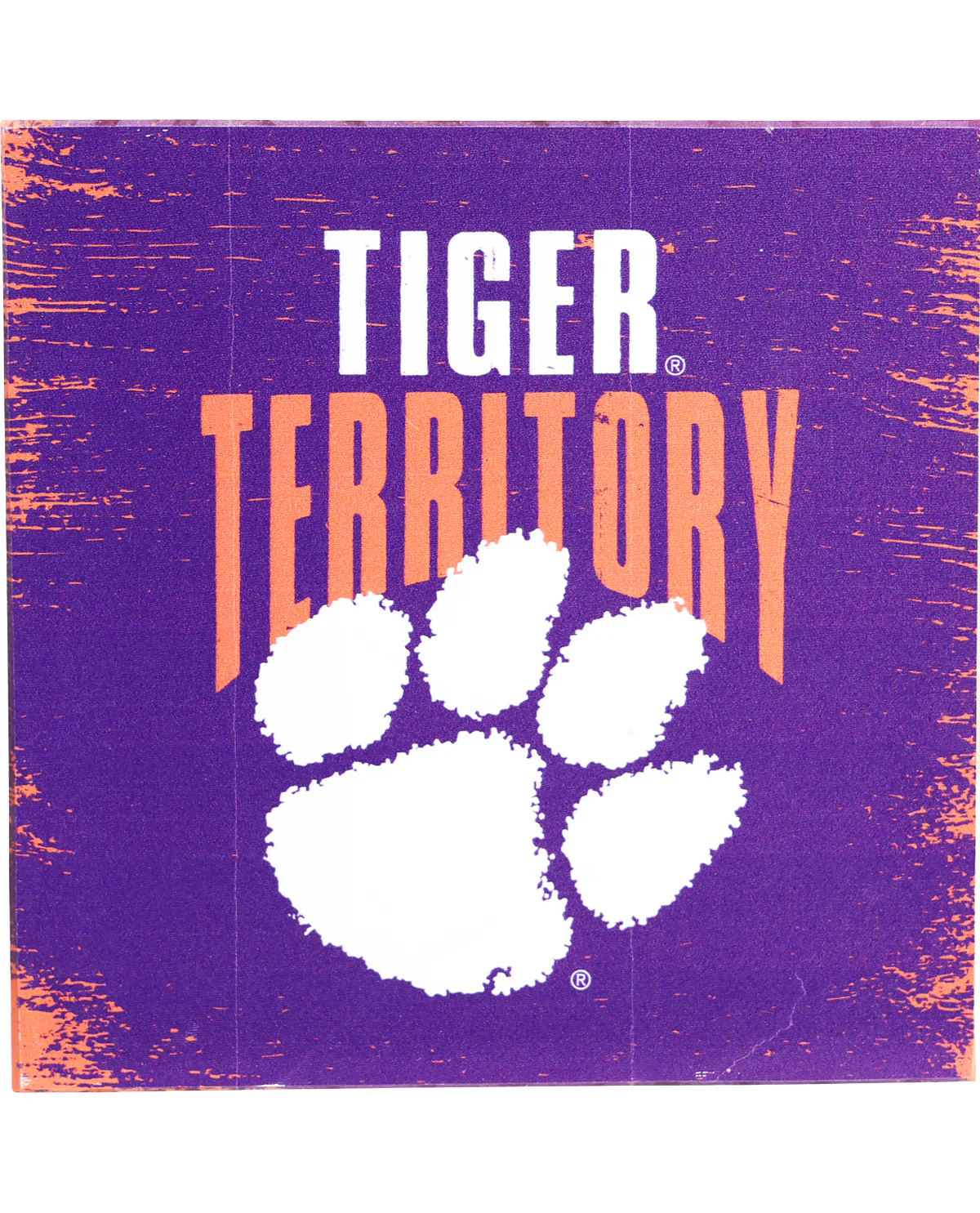 Clemson University Tigers Wooden Block