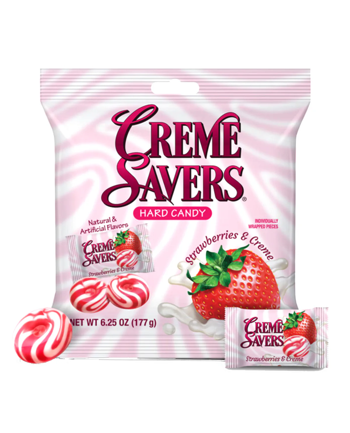 Creme Savers Hard Candy - Strawberry & Creme