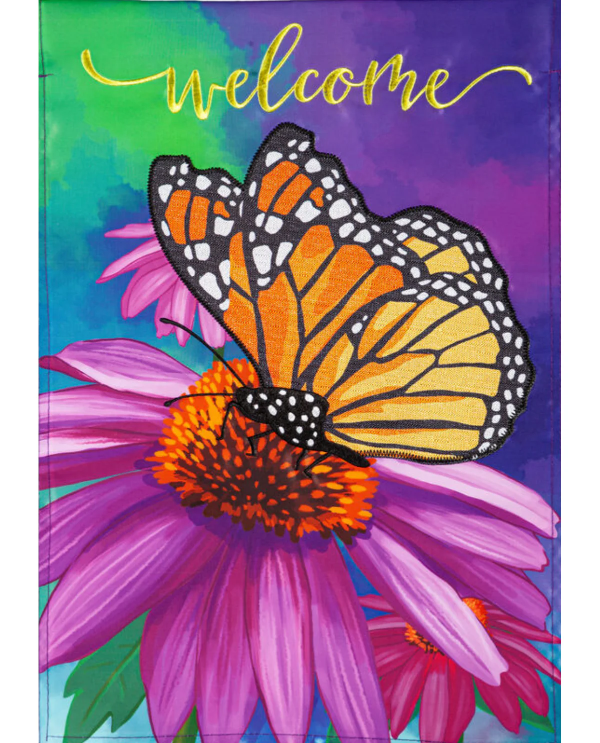 Cornflower & Butterfly Garden Flag