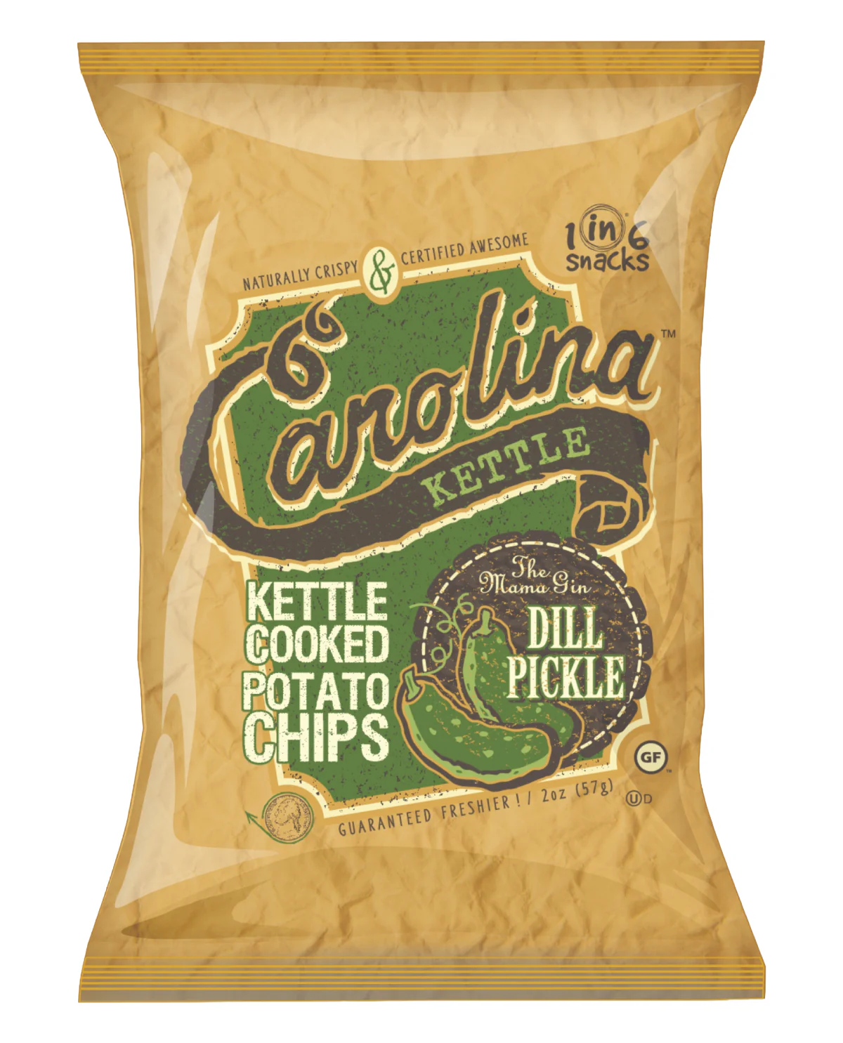 Dill Pickle Kettle Cooked Potato Chips - 2oz Bag