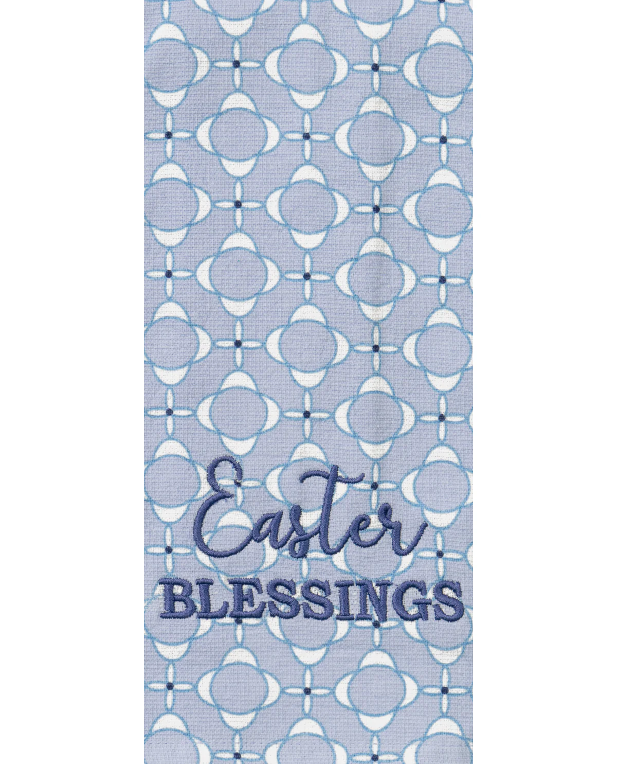 Easter Blessings Blue Geometric Kitchen Towel