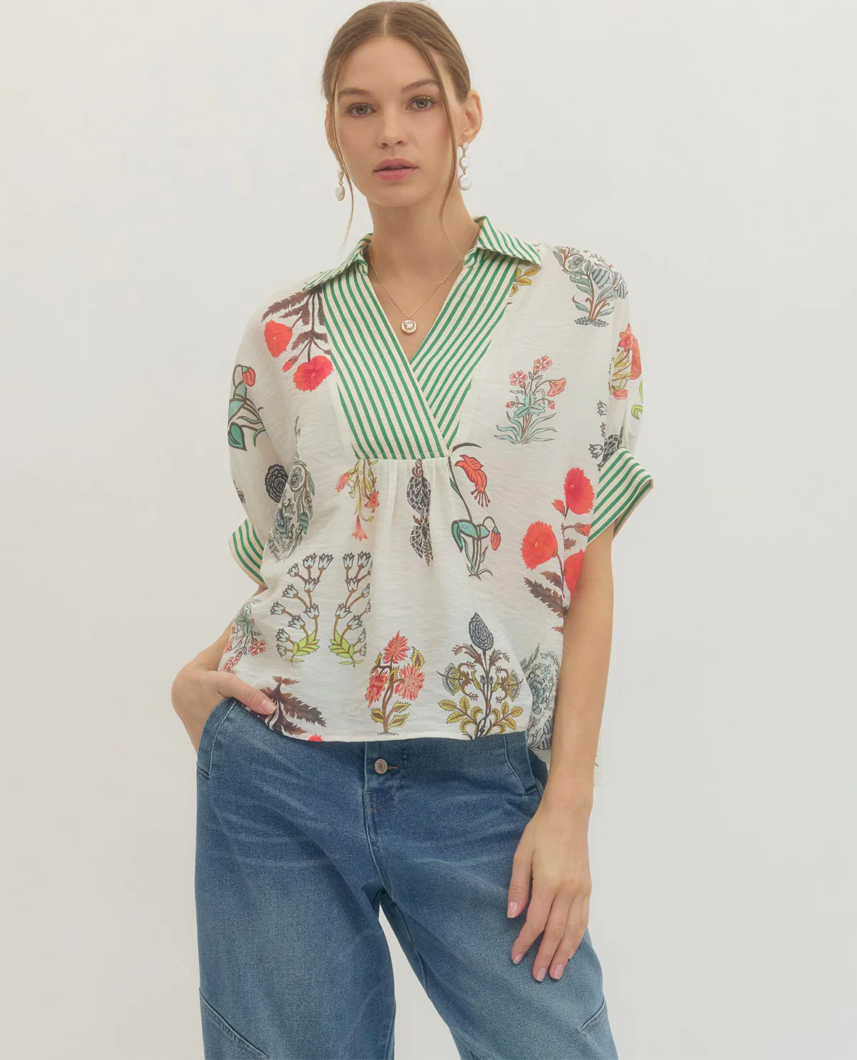 Entro Floral Print Top