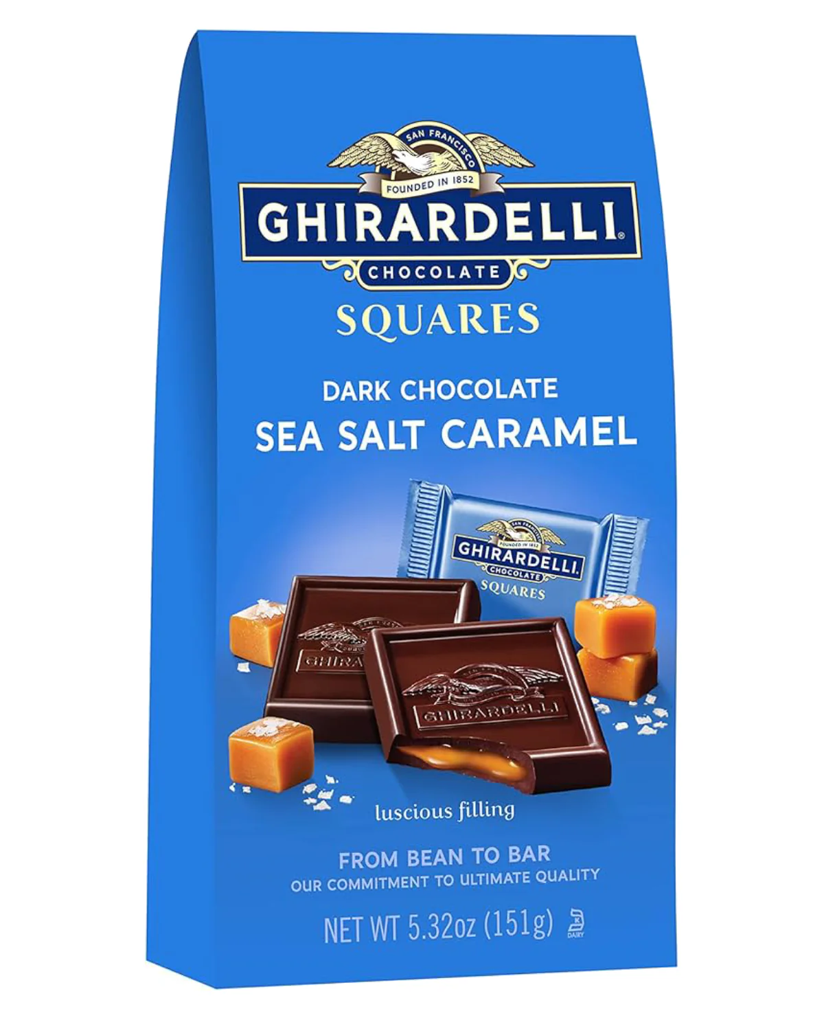 Ghirardelli Dark Chocolate Caramel Sea Salt Squares