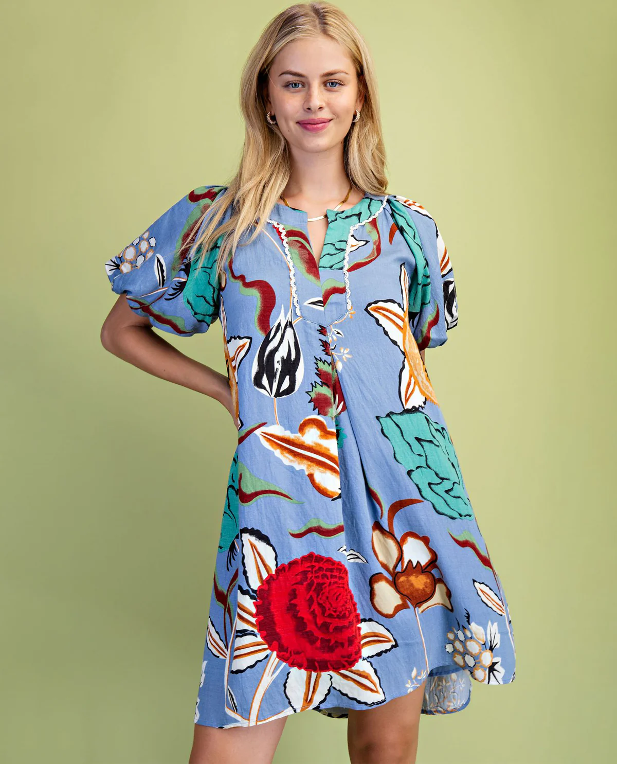 Gigio Floral Pleat Dress
