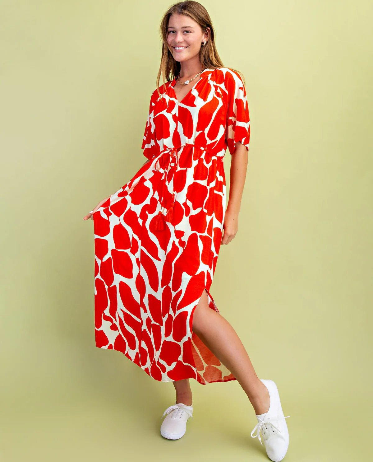 Gigio Giraffe Print Dress