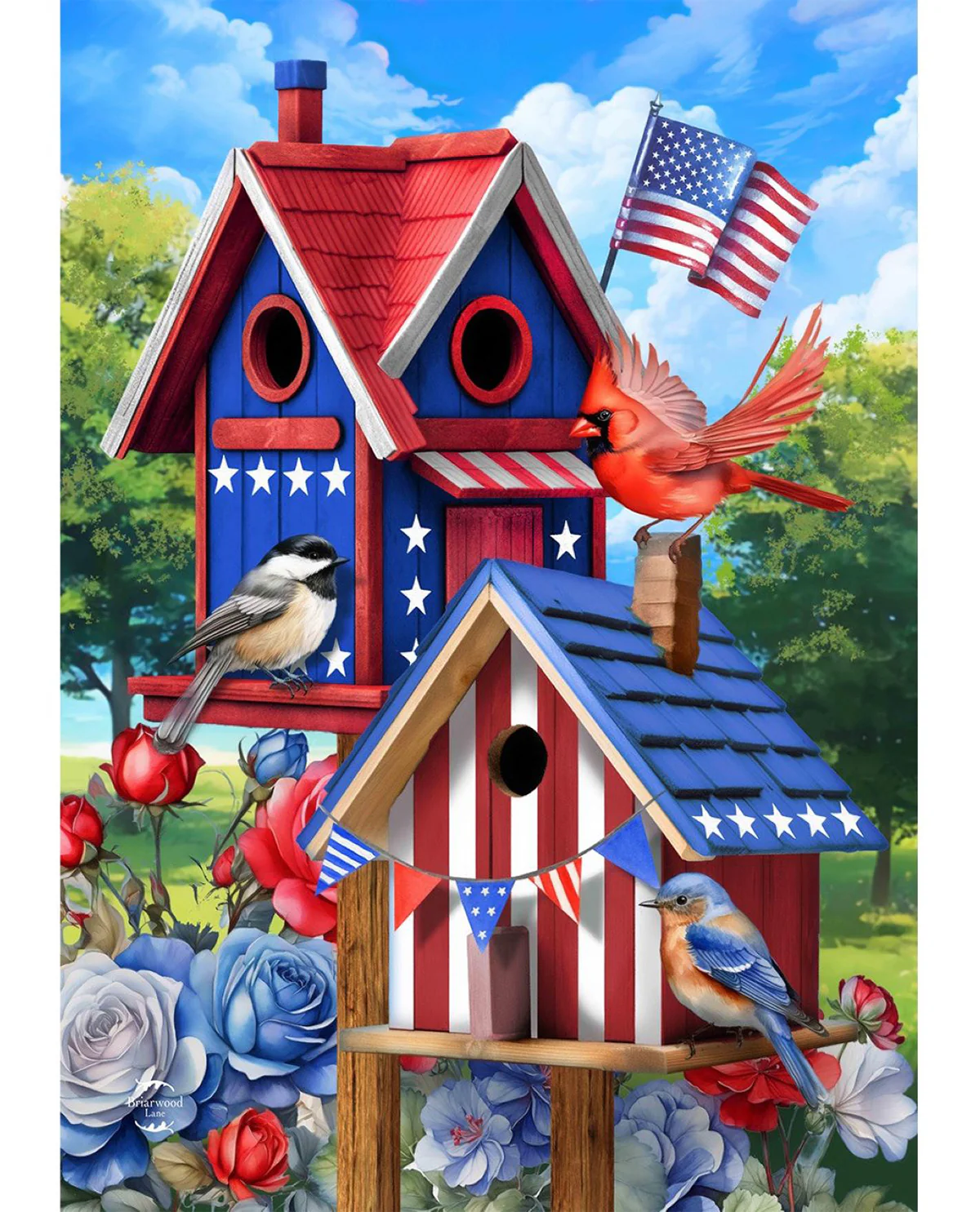 Home Of The Free Birdhouses Garden Flag