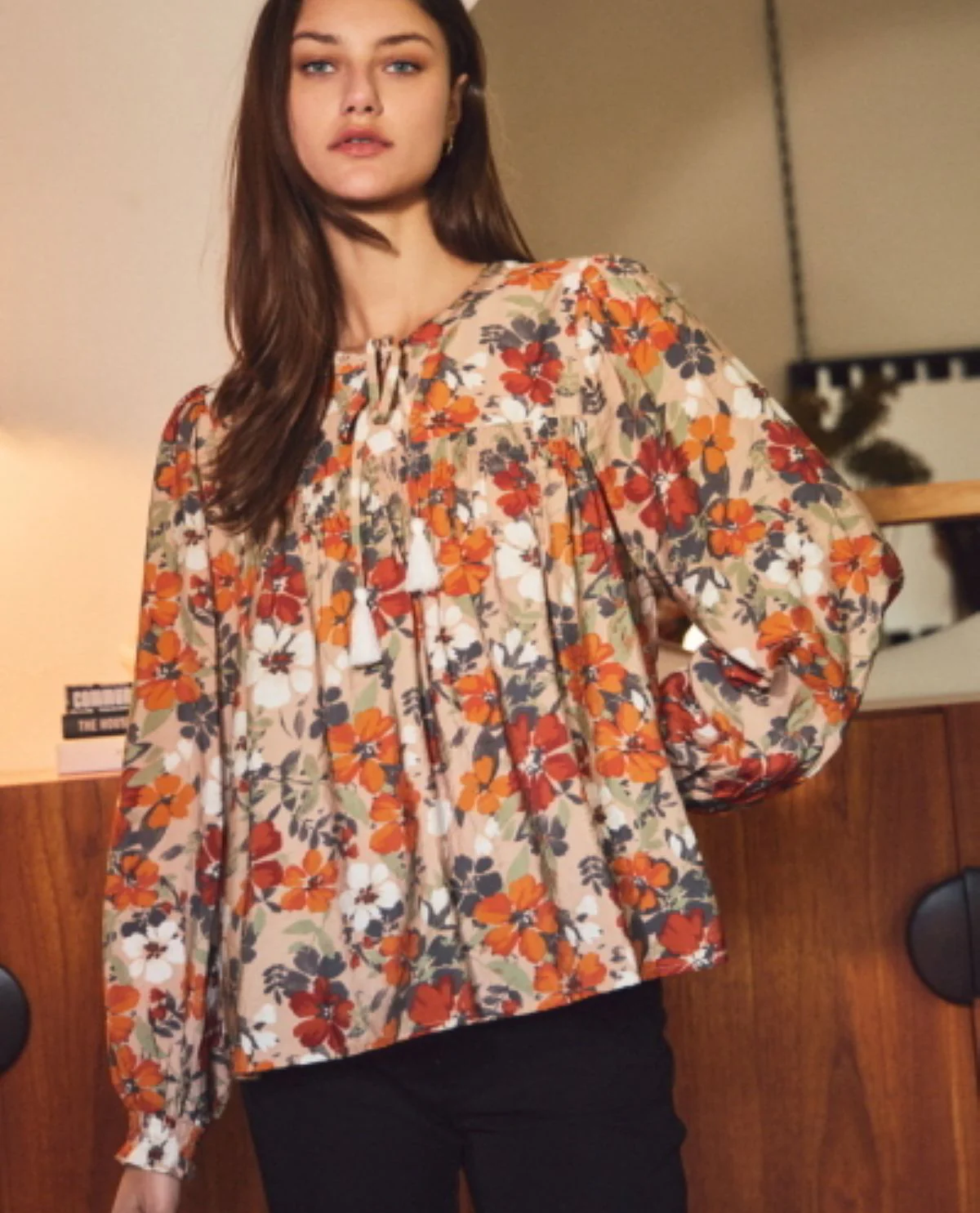Oddi Flora Print Top