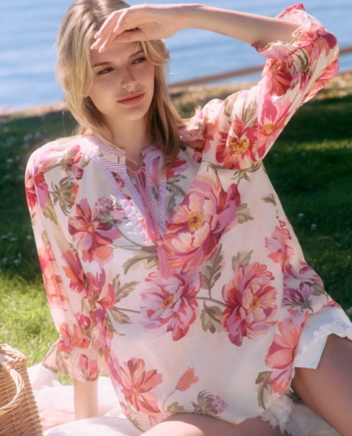 Oddi Floral Print Top Multi