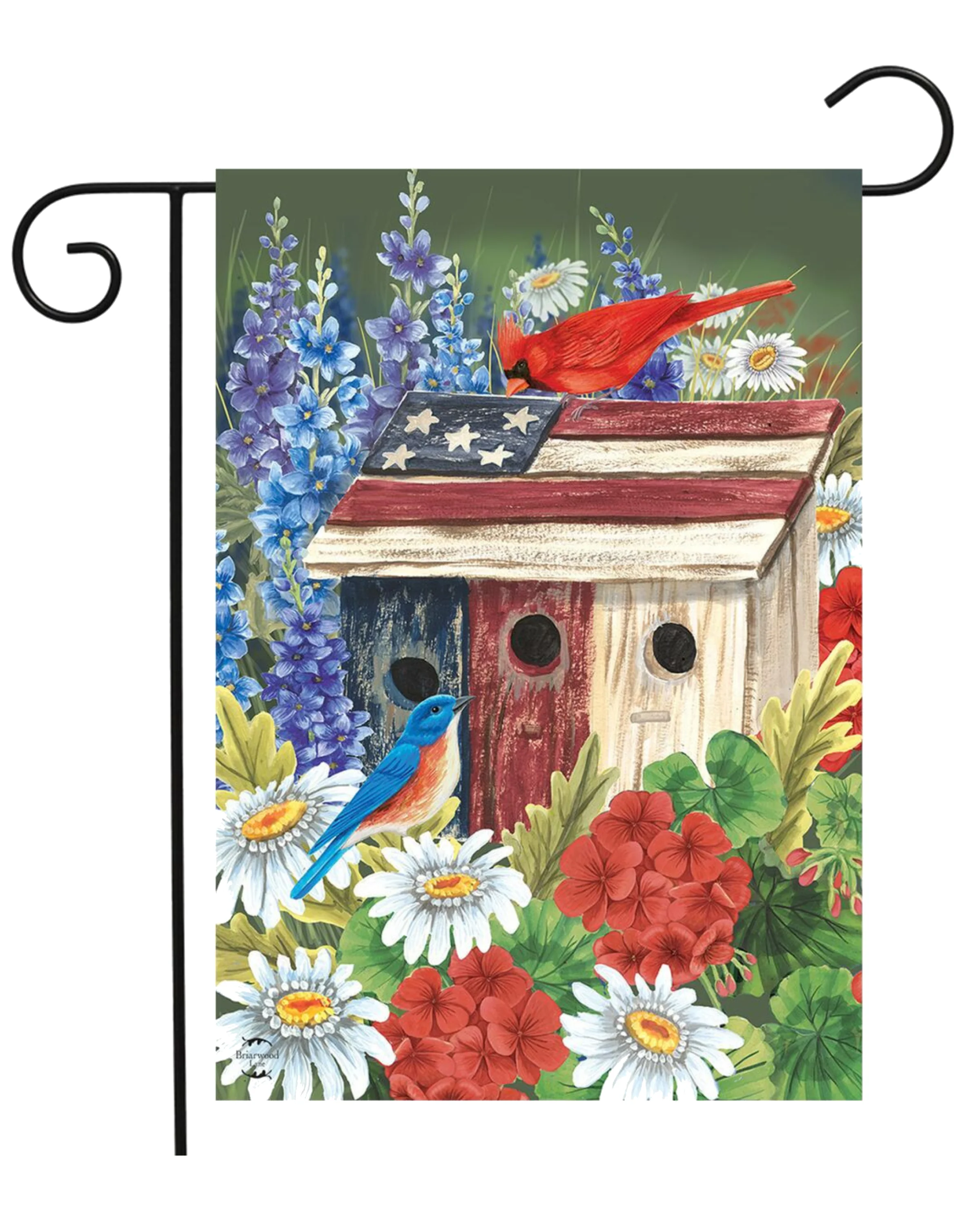 Patriotic Gathering Spring Garden Flag