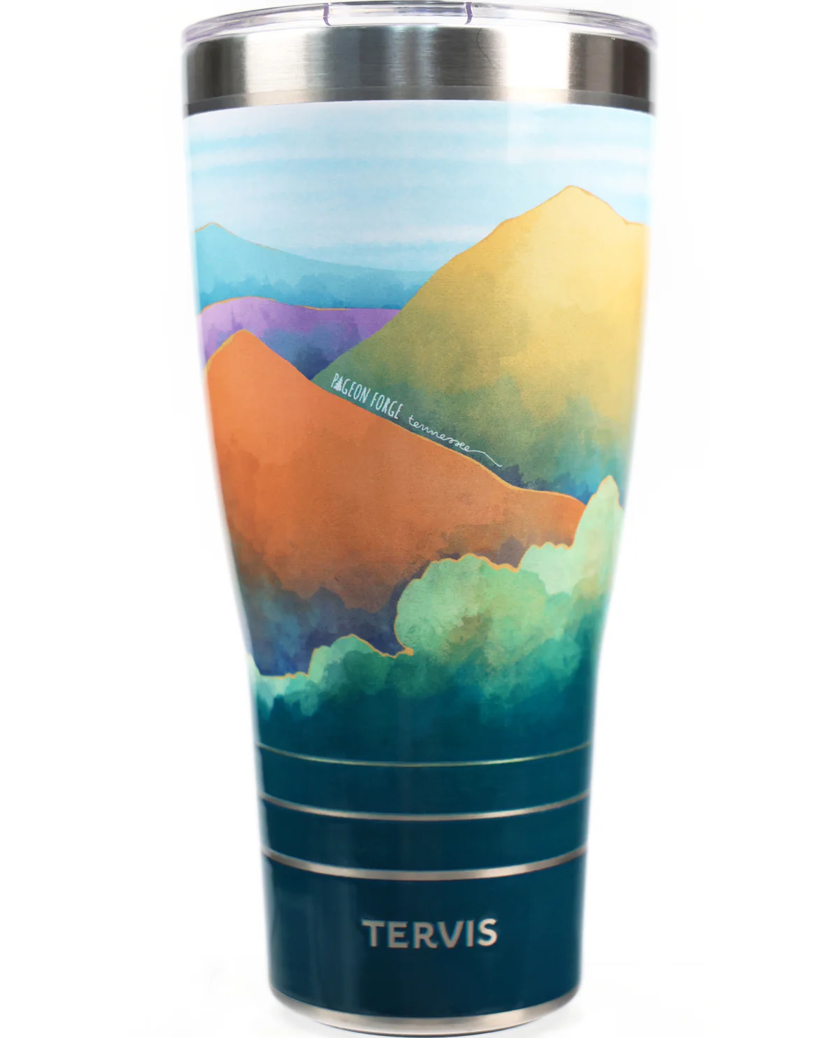 30oz. Tervis Pigeon Forge Watercolor Mountain Stainless Steel Tumbler