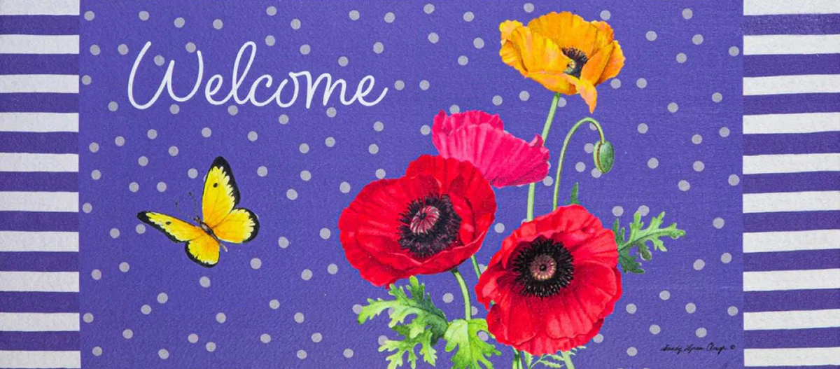 Poppy Welcome Sass Mat