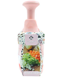 Rosy Floral Push & Chop Vegetable Tool