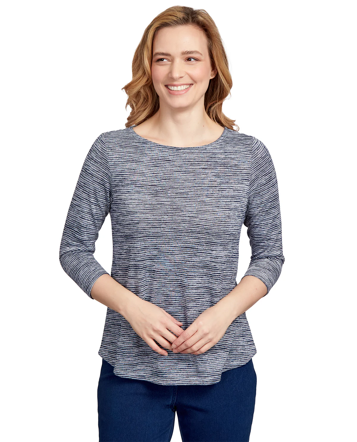 Ruby Road Missy Must Haves Dyed Stripe Knit Top