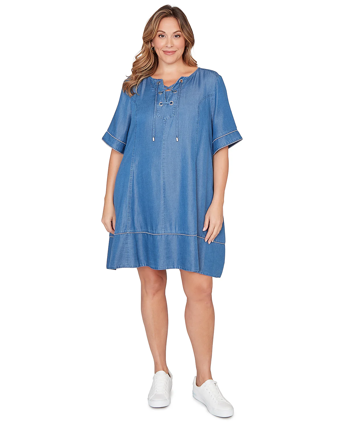 Ruby Road Tencel Twill Dress Dark Chambray