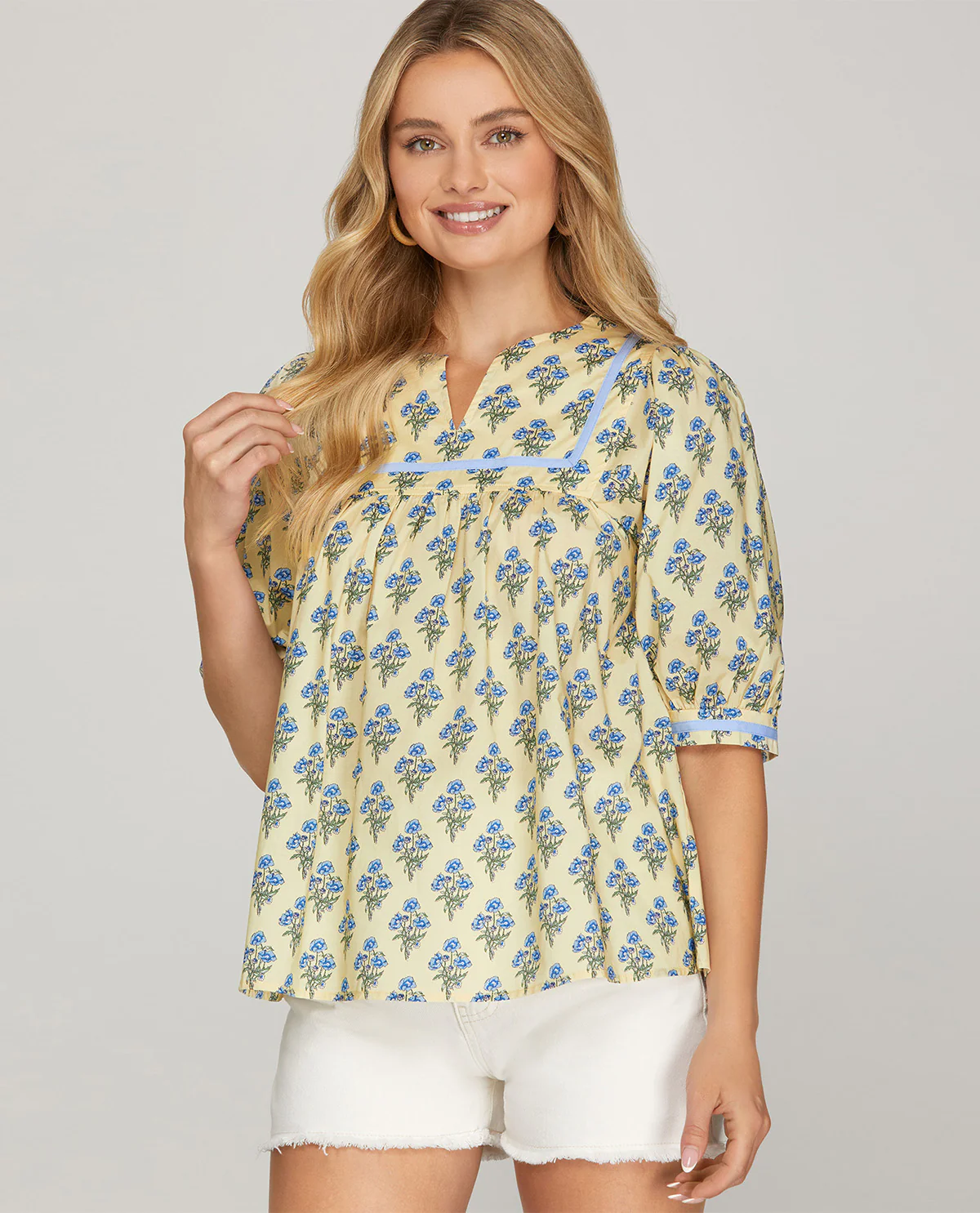 She and Sky Print Top