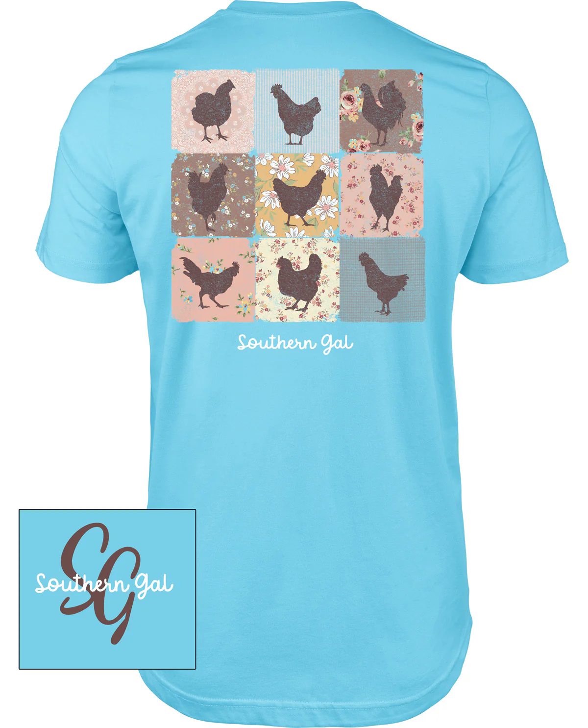 Southern Gal Missy Hen Quilt Short Sleeve Screen Tee