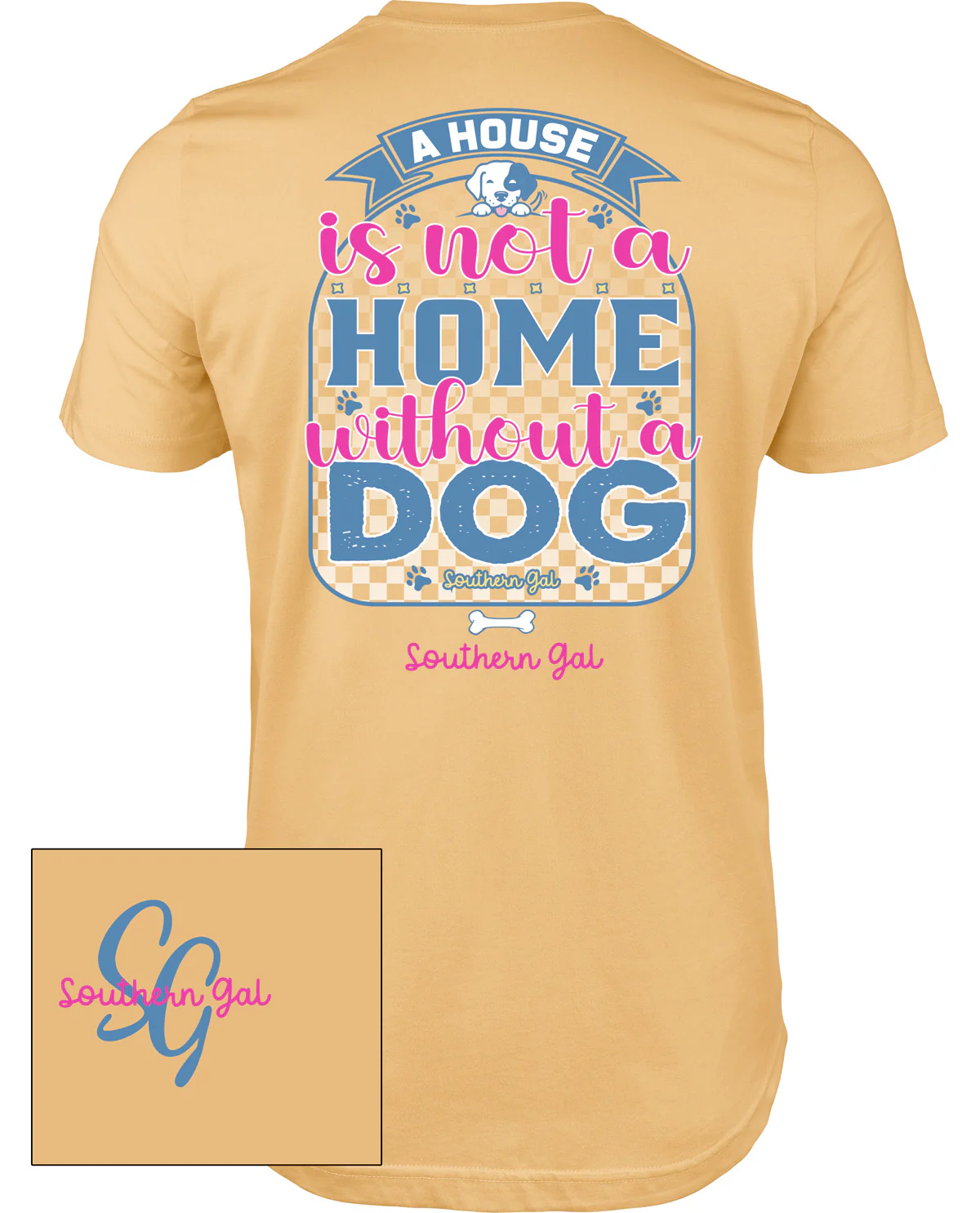 Southern Gal No Home Short Sleeve Screen Tee Yellow Haze