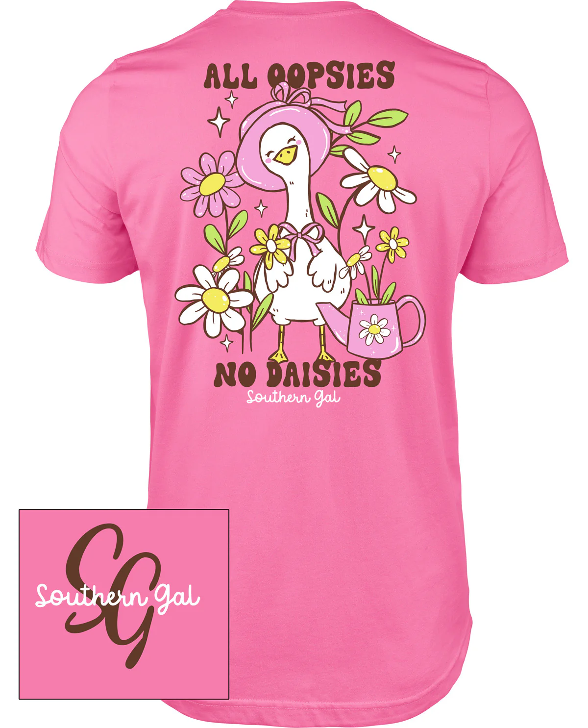 Southern Gal Oopsies Short Sleeve Screen Tee Azalea
