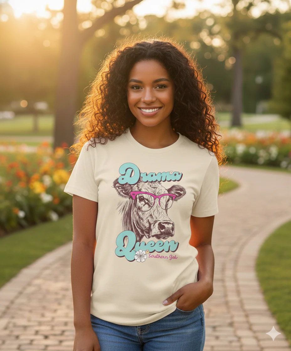 Southern Gal Missy Queen Short Sleeve Screen Tee