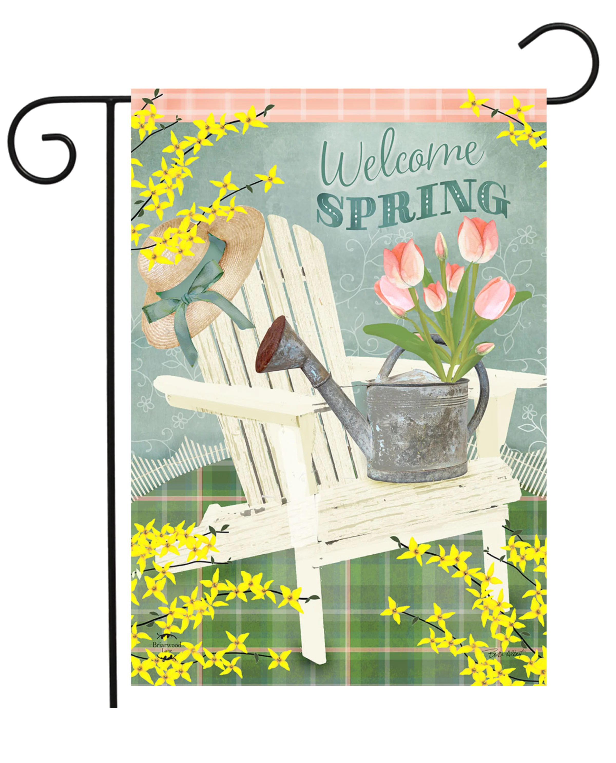 Spring Adirondack Chair Garden Flag
