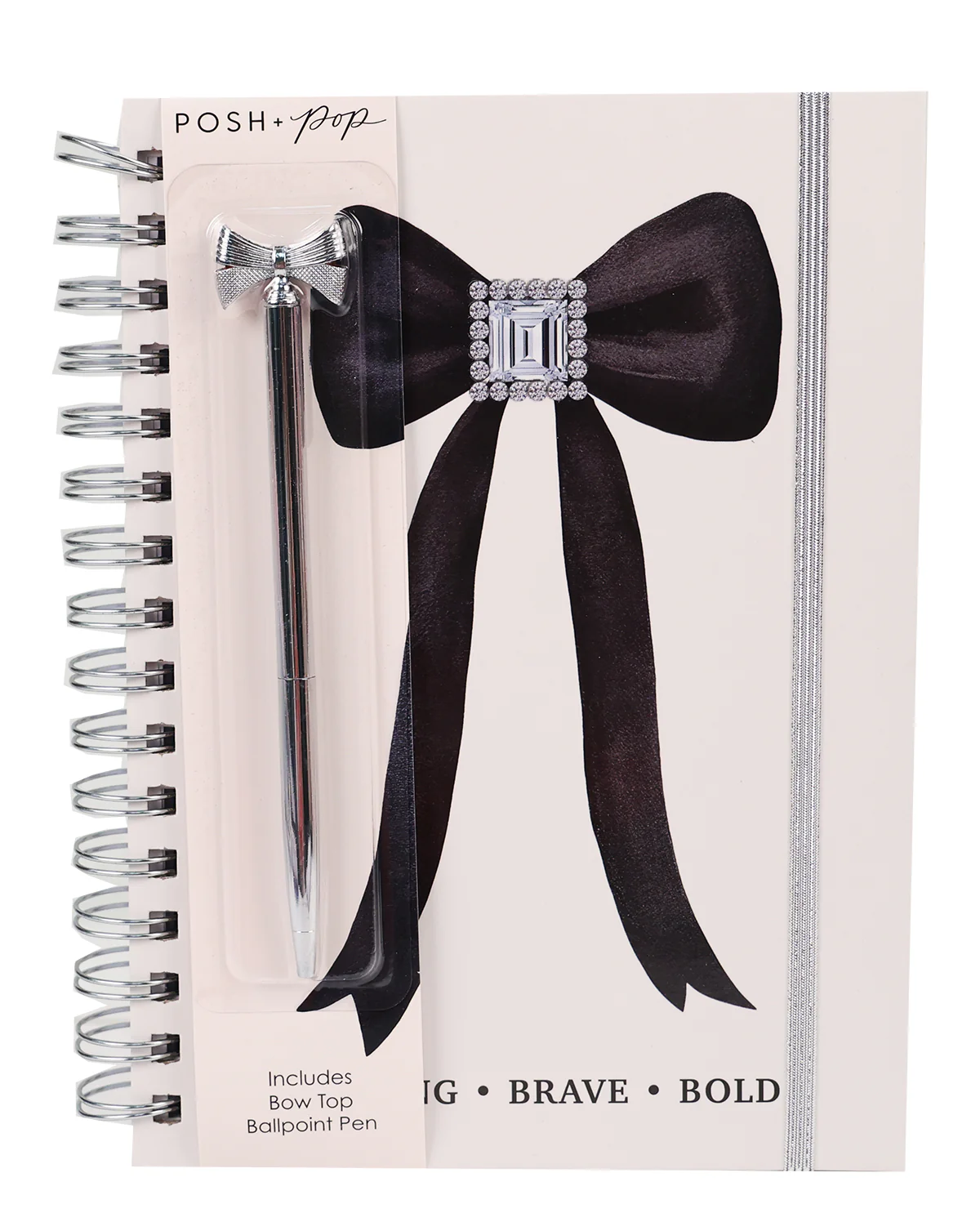 Strong, Brave, Bold Spiral Notebook With Pen