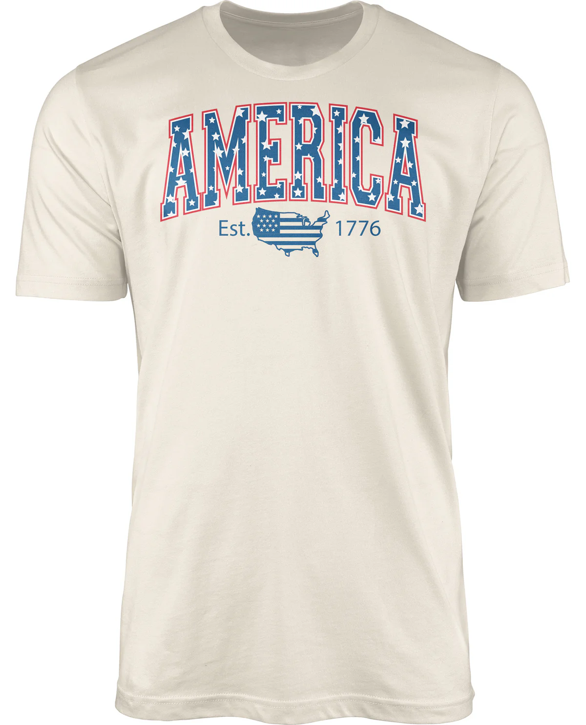 Tall Stars America Short Sleeve Screen Tee Natural
