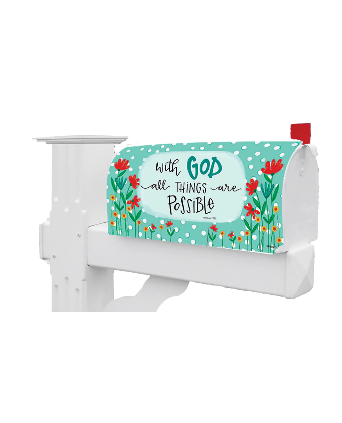 "With God All Things Are Possible" Mailbox Cover
