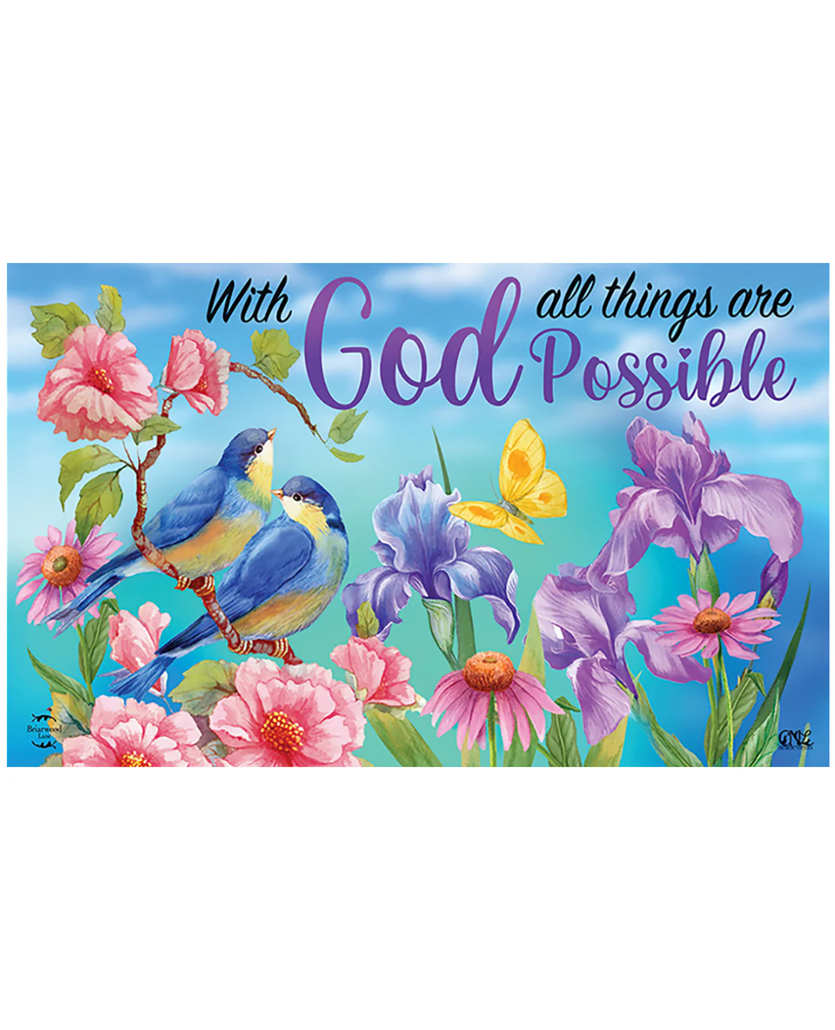 "With God All Things Are Possible" Doormat
